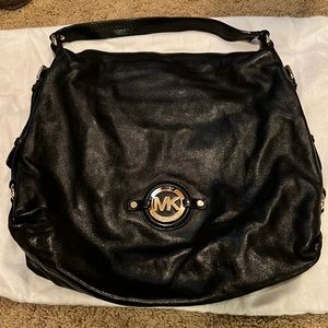 Michael Kors Black Leather Shoulder Bag